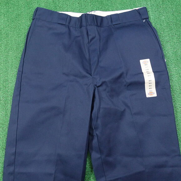 NWT DEADSTOCK DICKIES PLAIN FRONT TWILL PANTS BLUE MENS 40X32 USA MADE NEW! - Picture 5 of 11